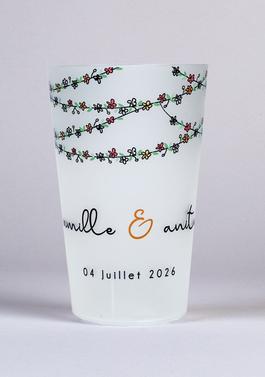 Gobelet mariage personnalisé - Ecocup Réutilisable