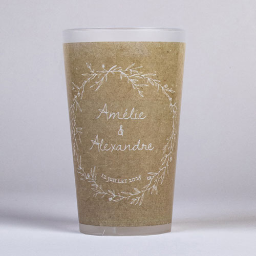 Gobelet de mariage Kraft à personnaliser