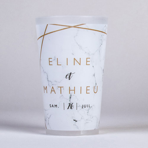 Gobelet de mariage Marbre à personnaliser