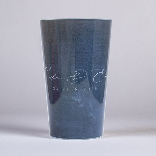 Gobelet de mariage Navy à personnaliser