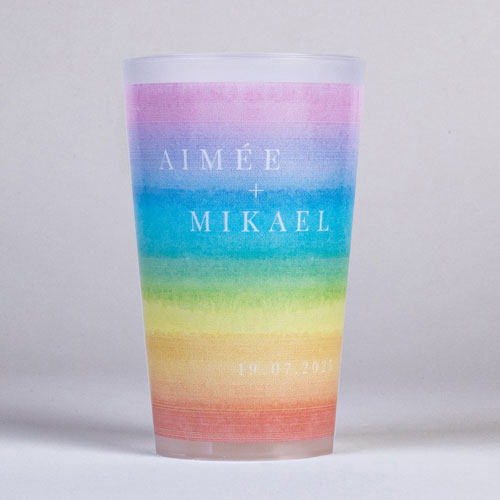 Gobelet de mariage Rainbow à personnaliser
