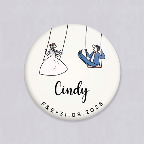 Magnet de mariage Balançoires à personnaliser