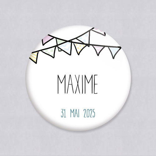 Magnet de mariage Fanions à personnaliser