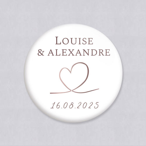 Magnet de mariage Love à personnaliser