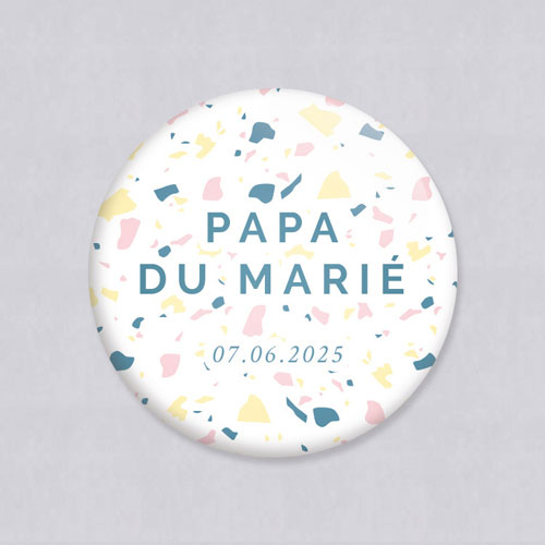 Magnet de mariage Terrazzo à personnaliser