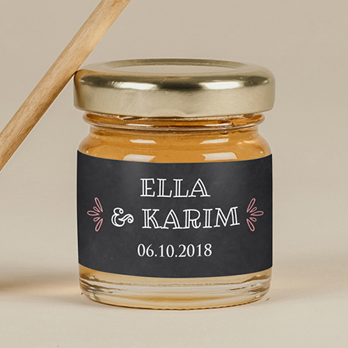 Miel de mariage Ardoise à personnaliser
