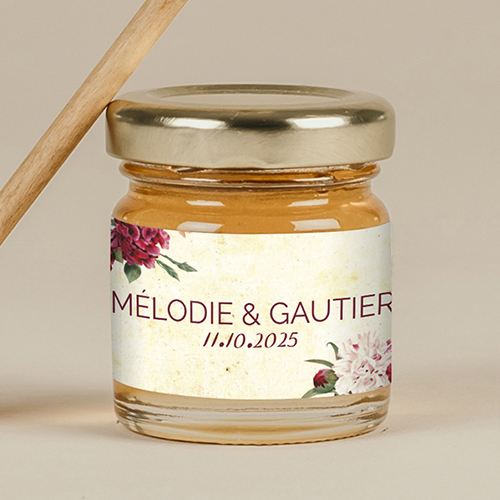 Miel de mariage Automne à personnaliser