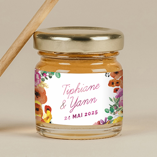 Miel de mariage Champêtre à personnaliser