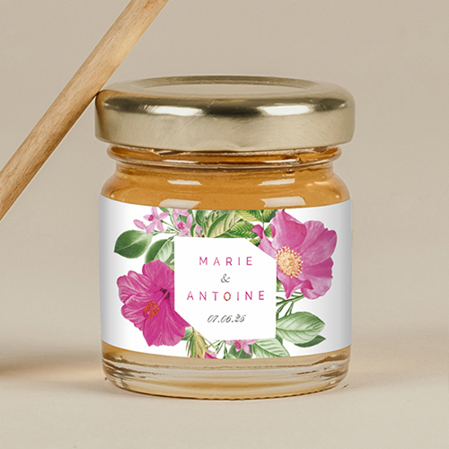 Miel de mariage Floral à personnaliser