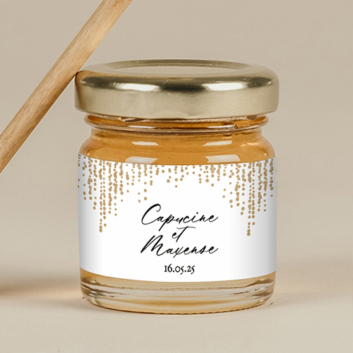 Miel de mariage Glitter à personnaliser