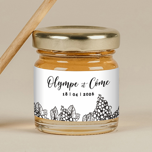 Miel de mariage Grappes à personnaliser
