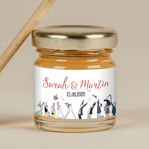 Miel de mariage Lancer de bouquet à personnaliser