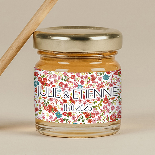 Miel de mariage Liberty à personnaliser