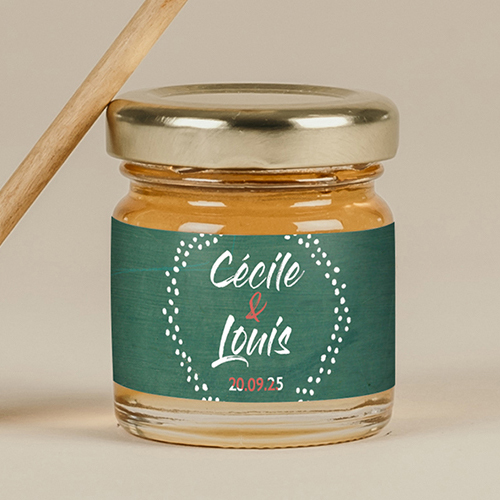 Miel de mariage Pois à personnaliser