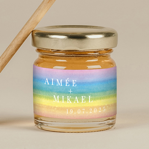 Miel de mariage Rainbow à personnaliser