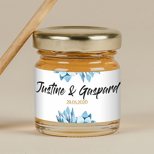 Miel de mariage Succulentes à personnaliser