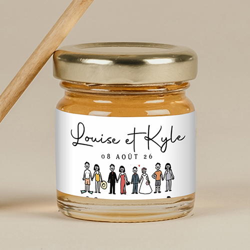 Miel de mariage Tenues à personnaliser