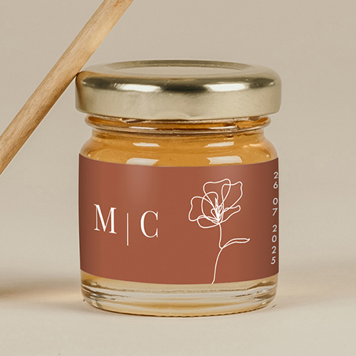 Miel de mariage Terracotta à personnaliser