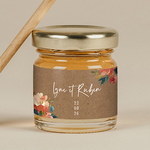 Miel de mariage Zinnia à personnaliser