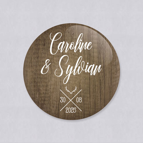 Miroir de mariage Bois à personnaliser