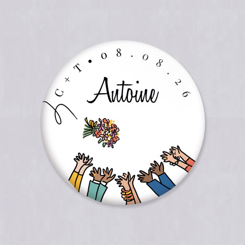 Miroir de mariage Bouquet à personnaliser