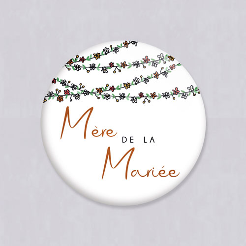 Miroir de mariage Guirlandes de fleurs à personnaliser