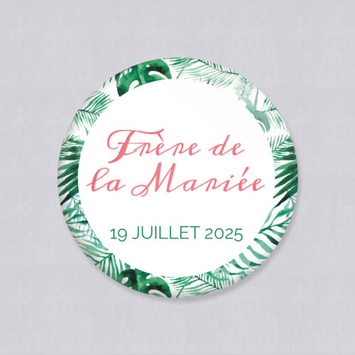Miroir de mariage Jungle à personnaliser