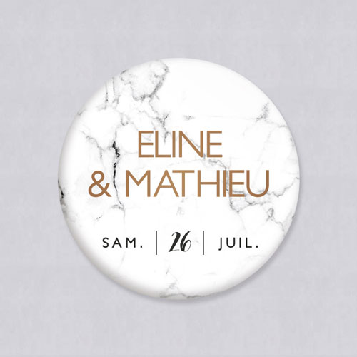 Miroir de mariage Marbre à personnaliser