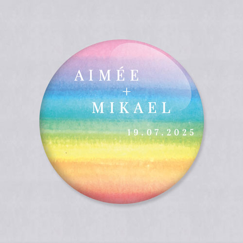 Miroir de mariage Rainbow à personnaliser