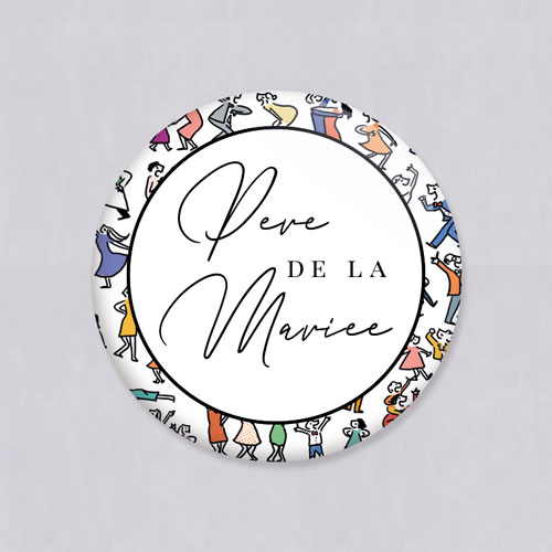 Miroir de mariage Scène danseurs à personnaliser