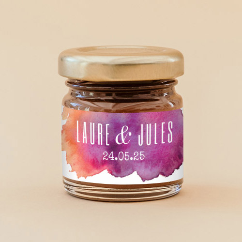 Pâte à tartiner de mariage Aquarelle à personnaliser