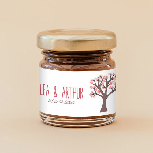 Pâte à tartiner de mariage Arbre à personnaliser