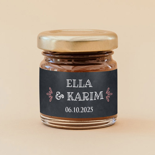 Pâte à tartiner de mariage Ardoise à personnaliser