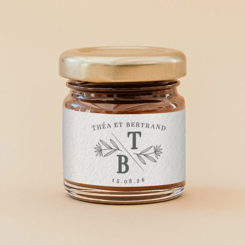 Pâte à tartiner de mariage Blason à personnaliser