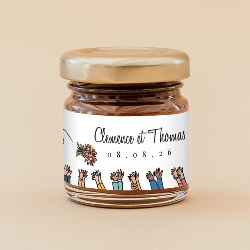 Pâte à tartiner de mariage Bouquet à personnaliser