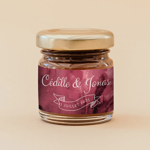 Pâte à tartiner de mariage Burgundy à personnaliser