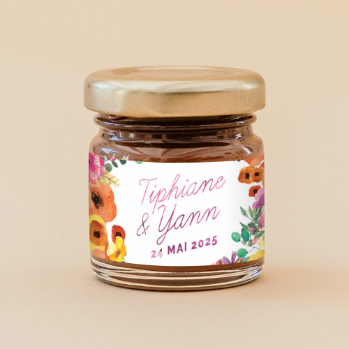 Pâte à tartiner de mariage Champêtre à personnaliser