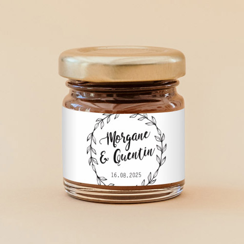 Pâte à tartiner de mariage Couronne à personnaliser