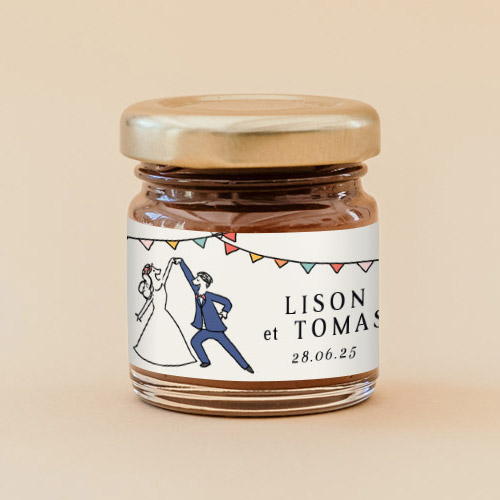 Pâte à tartiner de mariage Danseurs à personnaliser