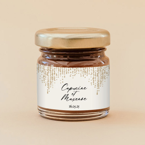 Pâte à tartiner de mariage Glitter à personnaliser