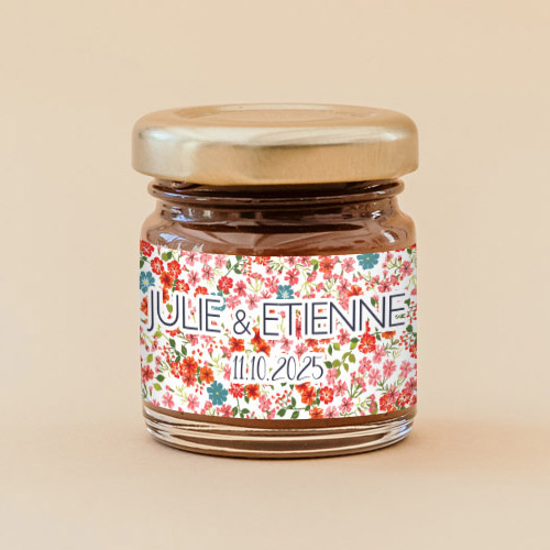 Pâte à tartiner de mariage Liberty à personnaliser