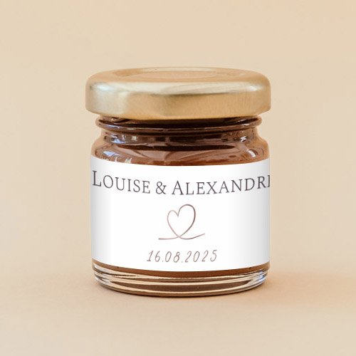 Pâte à tartiner de mariage Love à personnaliser