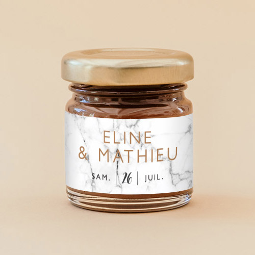 Pâte à tartiner de mariage Marbre à personnaliser