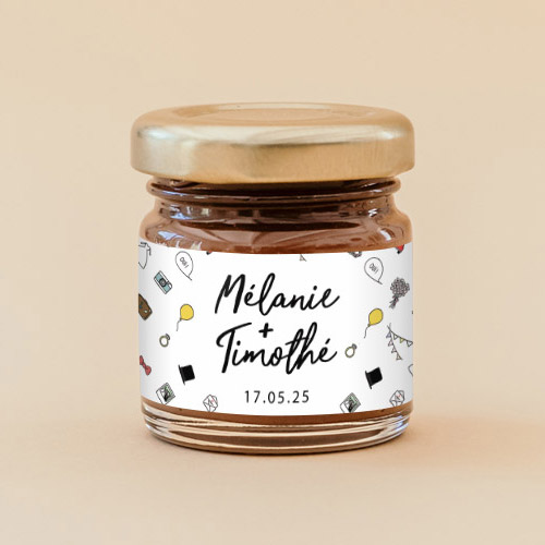Pâte à tartiner de mariage Motifs à personnaliser