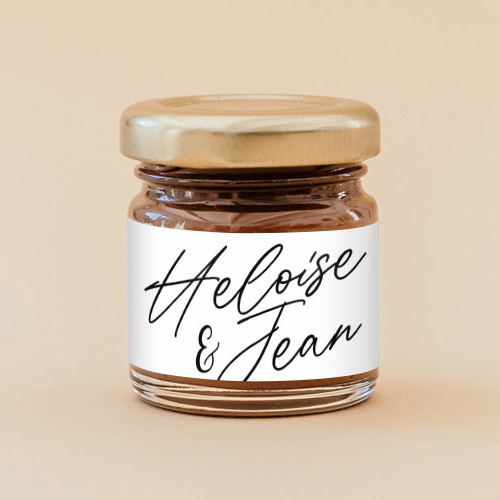 Pâte à tartiner de mariage Prénoms à personnaliser