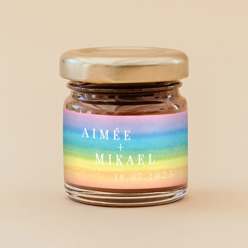 Pâte à tartiner de mariage Rainbow à personnaliser