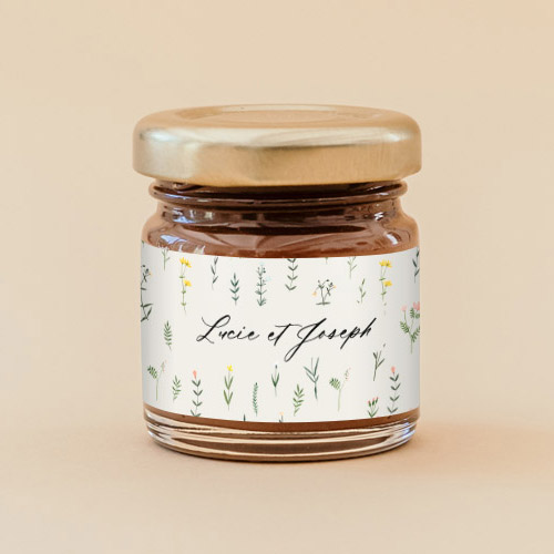 Pâte à tartiner de mariage Tanaisie à personnaliser