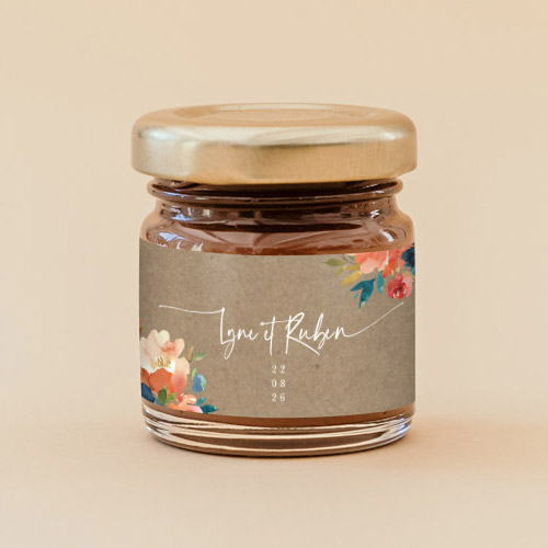 Pâte à tartiner de mariage Zinnia à personnaliser