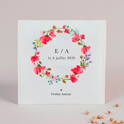 Sachet de graine de mariage Alexandria à personnaliser