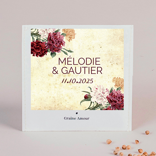 Sachet de graine de mariage Automne à personnaliser